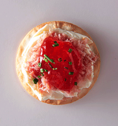 Christmas dishes - pepper jelly canapes