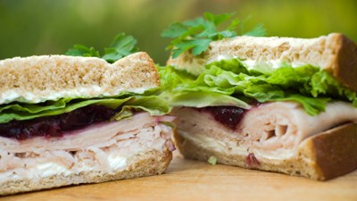 Turkey Sandwich with Cranberry Sauce